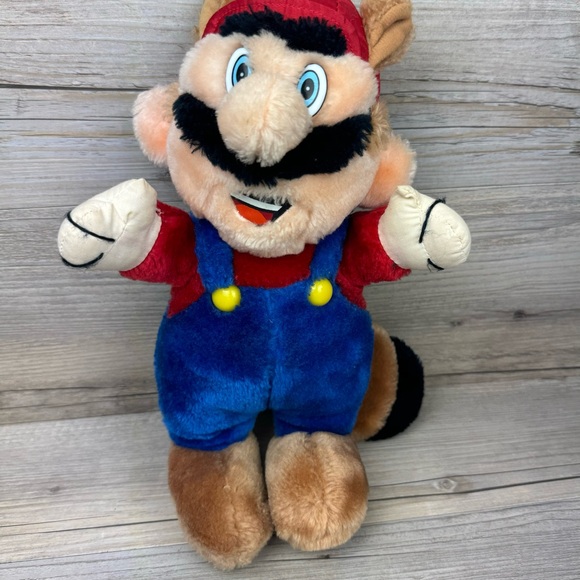 1990 ACME Super Mario Bros 3 Plush Tanooki Suit Stuffed Toy RARE - Picture 8 of 11